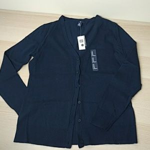 Navy V-neck Cardigan NWT